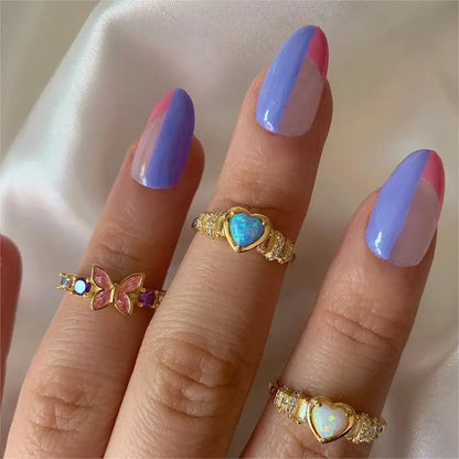 Opal Hearts Ring