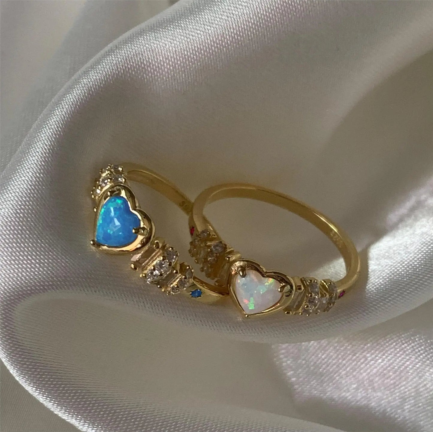 Opal Hearts Ring