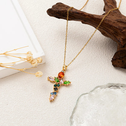 Aurora Cross Necklace