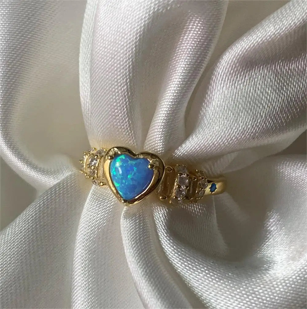 Opal Hearts Ring