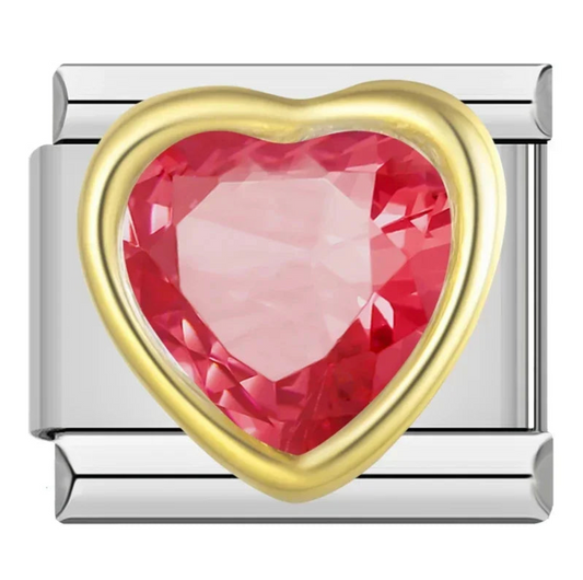 Ruby Heart Charm