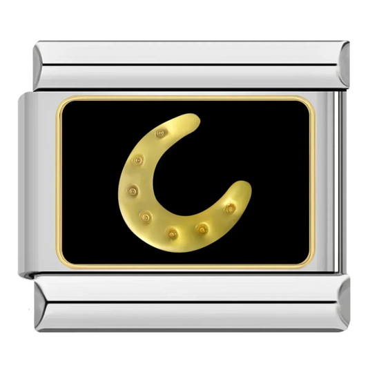 Black Crescent Charm