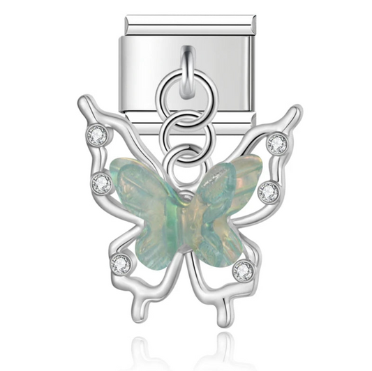 Emerald Butterfly Charm
