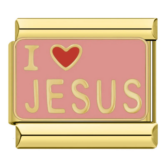 Gold I <3 Jesus Charm
