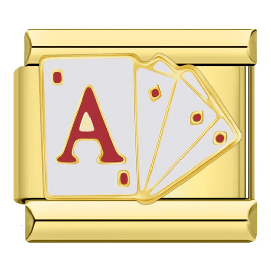Gold House Full Of Aces Charm
