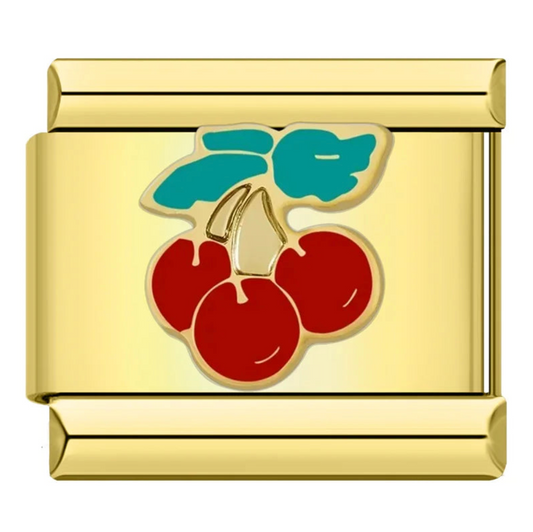 Gold Cherry Charm