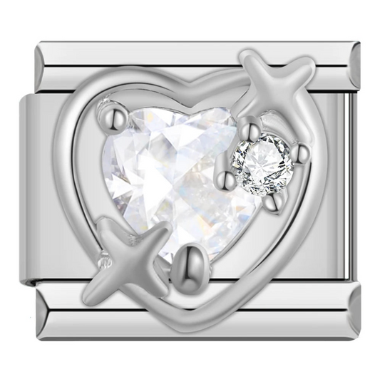 Diamond Hearts Charm