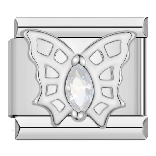 Gemstone Butterfly Charm