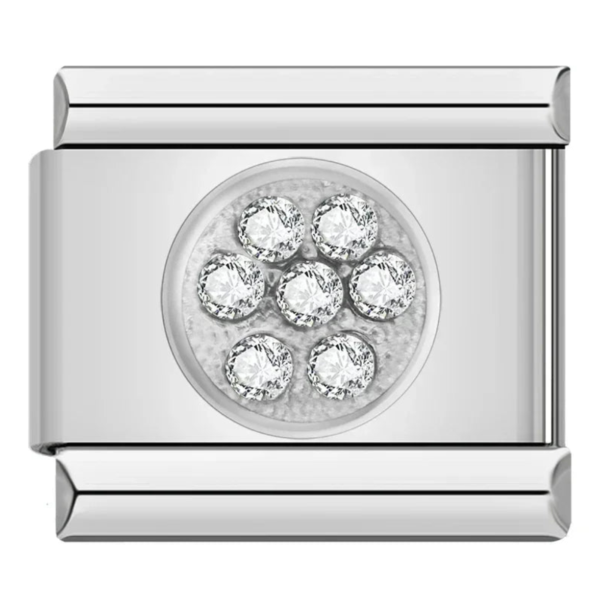 Silver Diamond Cluster Charm