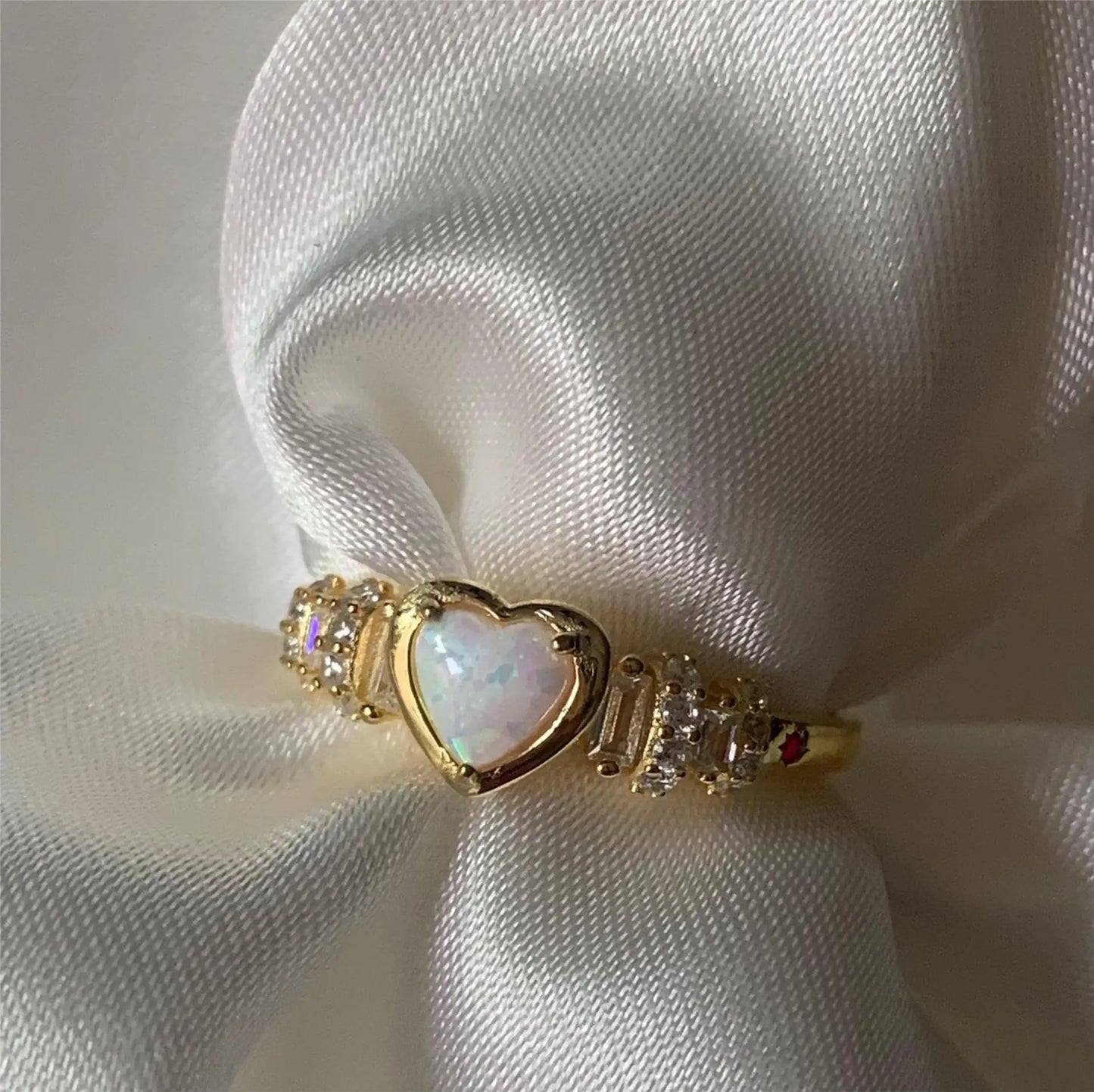 Opal Hearts Ring