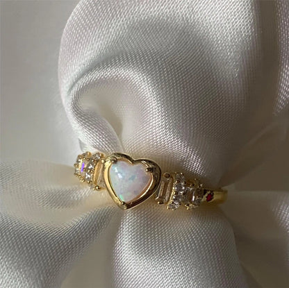 Opal Hearts Ring